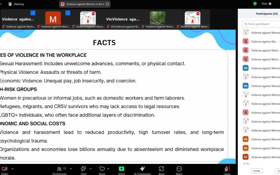 Conducting Day to End Violence Against Women in the World of Work Awareness Sharing Campaign