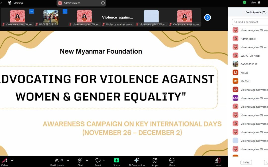 Conducting Day to Raise Awareness about Violence Against Women Living with HIV/AIDS